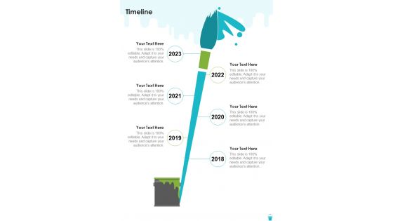 Whitewash Services Proposal Timeline One Pager Sample Example Document