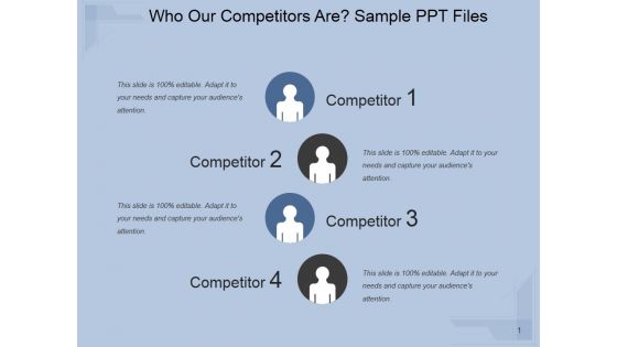 Who Our Competitors Are Ppt PowerPoint Presentation Template