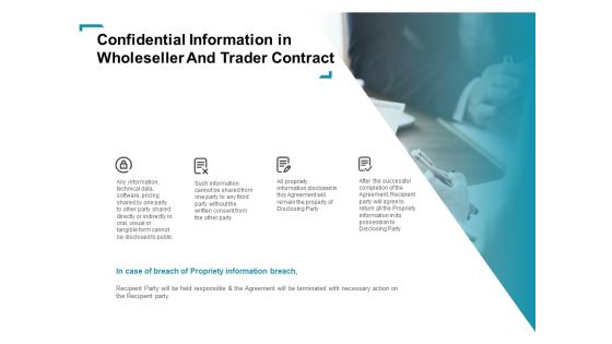 Wholeseller And Trader Contract Proposal Confidential Information In Wholeseller And Trader Contract Guidelines PDF