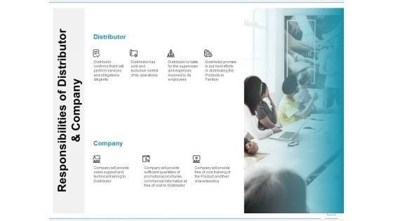 Wholeseller And Trader Contract Proposal Responsibilities Of Distributor And Company Pictures PDF