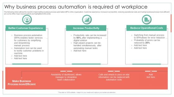 Why Business Process Automation Is Required At Workplace Achieving Operational Efficiency Elements PDF Why Business Process Automation Is Required At Workplace Achieving Operational Efficiency Elements PDF