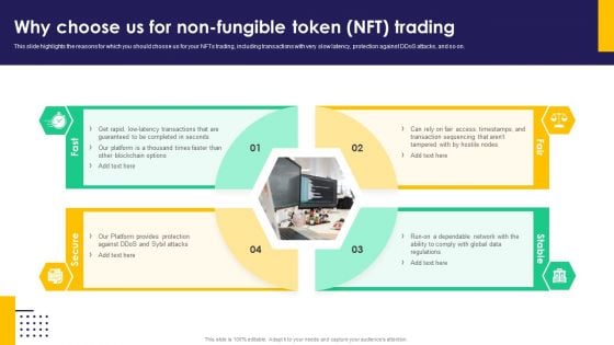 Why Choose Us For Non Fungible Token NFT Trading Ppt PowerPoint Presentation File Portfolio PDF