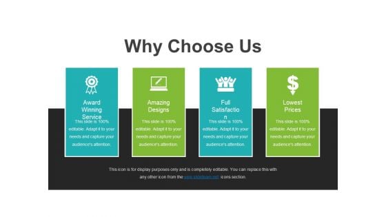 Why Choose Us Template 2 Ppt PowerPoint Presentation Pictures Clipart