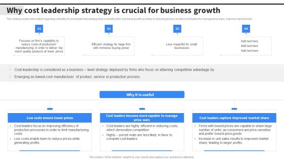 Why Cost Leadership Strategy Is Crucial For Business Growth Elements PDF