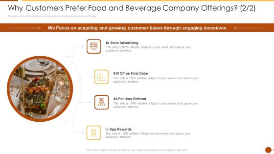 Why Customers Prefer Food And Beverage Company Offerings Store Brochure PDF