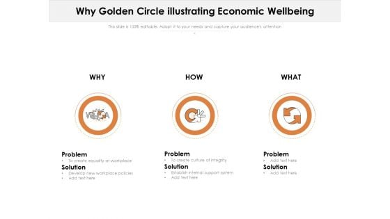 Why Golden Circle Illustrating Economic Wellbeing Ppt PowerPoint Presentation Infographic Template File Formats PDF