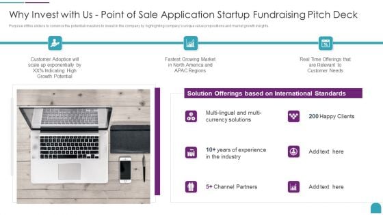 Why Invest With Us Point Of Sale Application Startup Fundraising Pitch Deck Information PDF