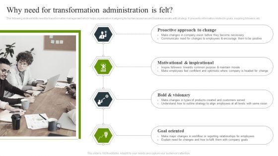 Why Need For Transformation Administration Is Felt Themes PDF