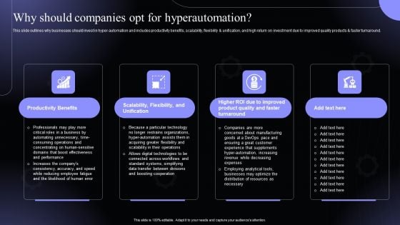 Why Should Companies Opt For Hyperautomation Hyperautomation Software Solutions IT Topics PDF