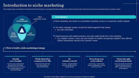 Why Target Market Identification Introduction To Niche Marketing Template PDF