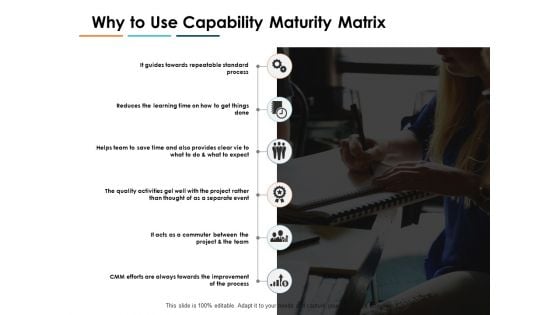 Why To Use Capability Maturity Matrix Ppt PowerPoint Presentation Styles Backgrounds