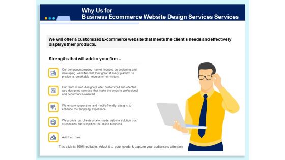 Why Us For Business Ecommerce Website Design Services Customized Ppt Gallery Portfolio PDF Why Us For Business Ecommerce Website Design Services Customized Ppt Gallery Portfolio PDF