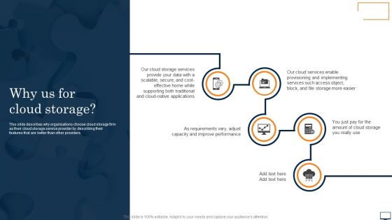 Why Us For Cloud Storage Ppt PowerPoint Presentation Diagram Lists PDF