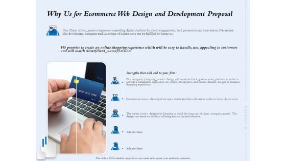 Why Us For Ecommerce Web Design And Development Proposal Ppt Infographics Graphics PDF