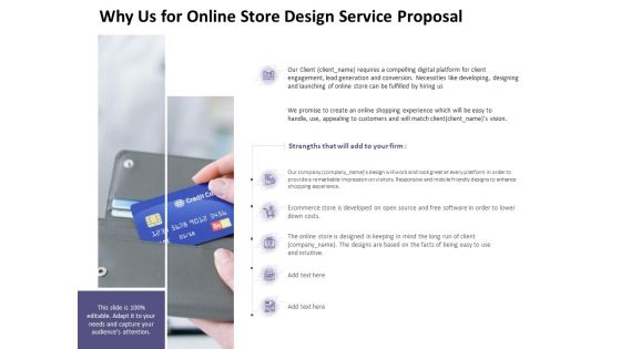 Why Us For Online Store Design Service Proposal Ppt PowerPoint Presentation Layouts Picture