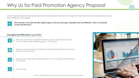 Why Us For Paid Promotion Agency Proposal Information PDF