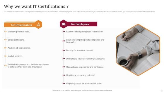 Why We Want IT Certifications Technology License For IT Professional Designs PDF Why We Want IT Certifications Technology License For IT Professional Designs PDF