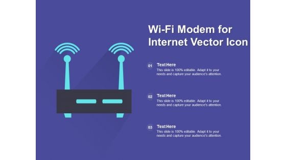 Wi Fi Modem For Internet Vector Icon Ppt PowerPoint Presentation Ideas Deck PDF