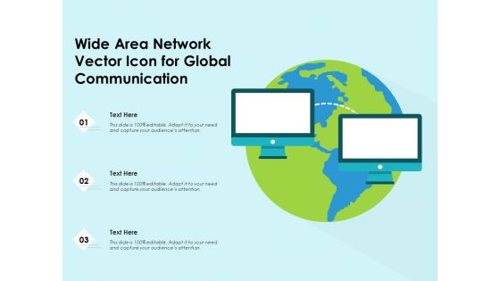 Wide Area Network Vector Icon For Global Communication Ppt PowerPoint Presentation Infographics Background Image PDF
