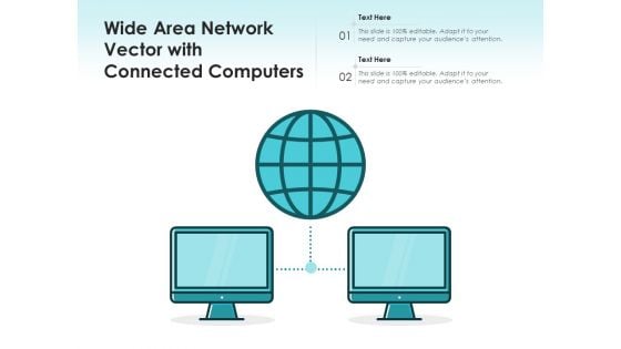 Wide Area Network Vector With Connected Computers Ppt PowerPoint Presentation Inspiration Icon PDF