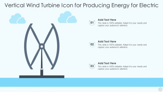 Wind Turbine Icon For Producing Energy Ppt PowerPoint Presentation Complete With Slides