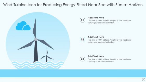 Wind Turbine Icon For Producing Energy Ppt PowerPoint Presentation Complete With Slides