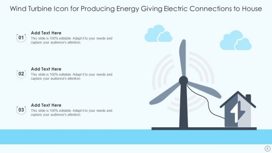 Wind Turbine Icon For Producing Energy Ppt PowerPoint Presentation Complete With Slides