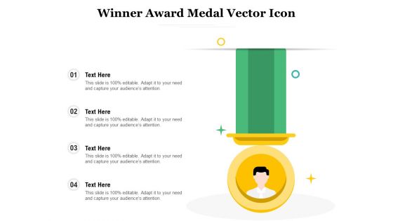 Winner Award Medal Vector Icon Ppt PowerPoint Presentation Gallery Graphic Tips PDF