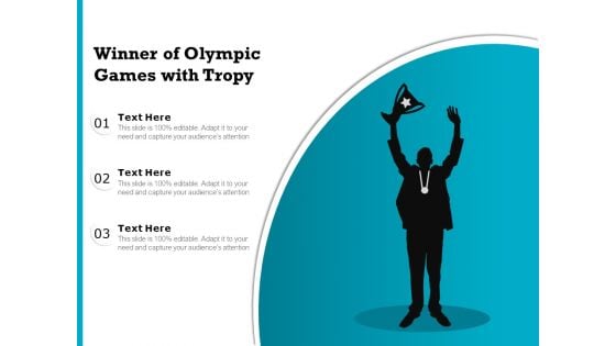 Winner Of Olympic Games With Tropy Ppt Powerpoint Presentation Gallery Graphics Design Pdf