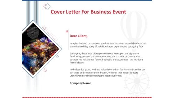 Winning Event Sponsorship Cover Letter For Business Event Ppt PowerPoint Presentation Show Influencers PDF