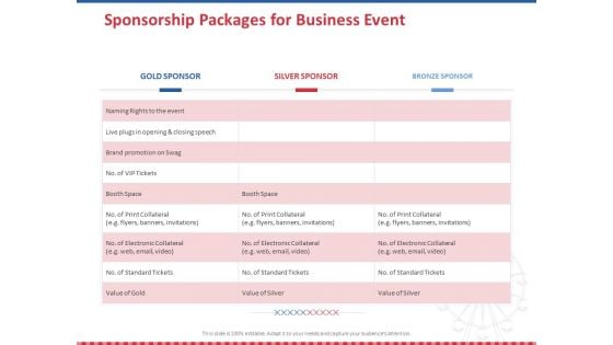 Winning Event Sponsorship Sponsorship Packages For Business Event Ppt PowerPoint Presentation Infographic Template Introduction PDF