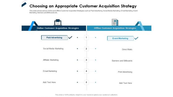 Winning New Customers Strategies Choosing An Appropriate Customer Acquisition Strategy Topics PDF