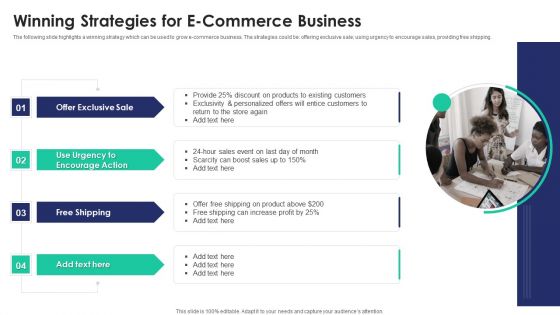 Winning Strategies For E Commerce Business Graphics PDF