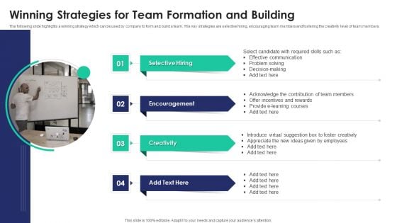 Winning Strategies For Team Formation And Building Diagrams PDF