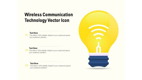 Wireess Communication Technology Vector Icon Ppt Summary Styles PDF