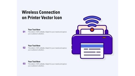 Wireless Connection On Printer Vector Icon Ppt Professional Topics PDF