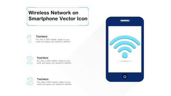 Wireless Network On Smartphone Vector Icon Ppt PowerPoint Presentation Samples PDF