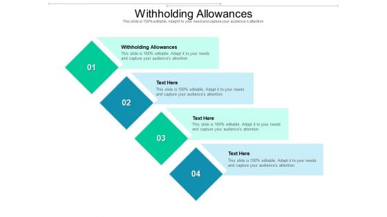 Withholding Allowances Ppt PowerPoint Presentation Styles Styles Cpb Pdf