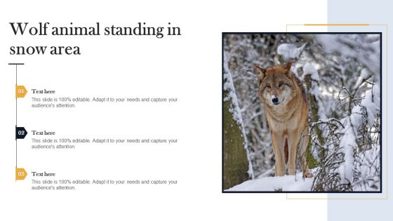 Wolf Animal Standing In Snow Area Themes PDF