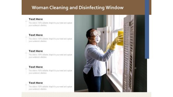 Woman Cleaning And Disinfecting Window Ppt PowerPoint Presentation File Graphics Example PDF