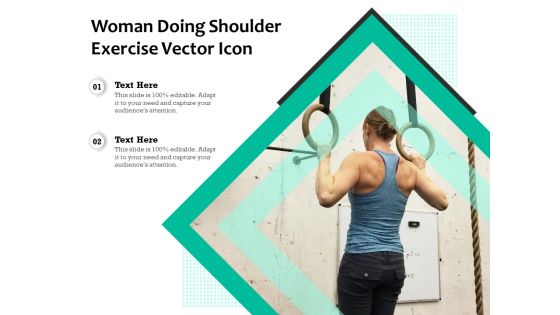 Woman Doing Shoulder Exercise Vector Icon Ppt PowerPoint Presentation Professional Icons PDF