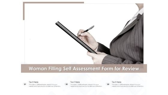 Woman Filling Self Assessment Form For Review Ppt PowerPoint Presentation File Slides PDF Woman Filling Self Assessment Form For Review Ppt PowerPoint Presentation File Slides PDF