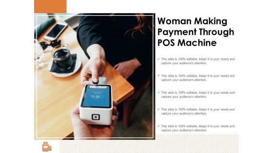 Woman Making Payment Through POS Machine Ppt PowerPoint Presentation Pictures Inspiration PDF