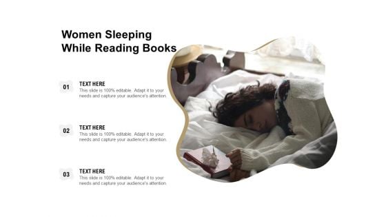 Women Sleeping While Reading Books Ppt PowerPoint Presentation Gallery Graphics Template PDF