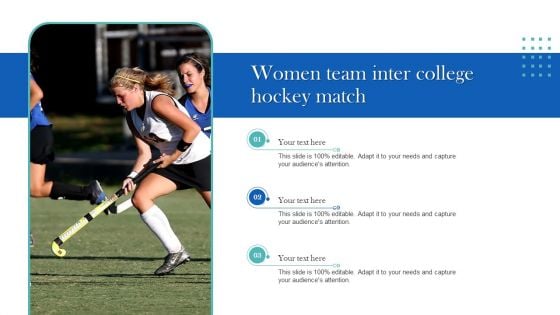 Women Team Inter College Hockey Match Clipart PDF