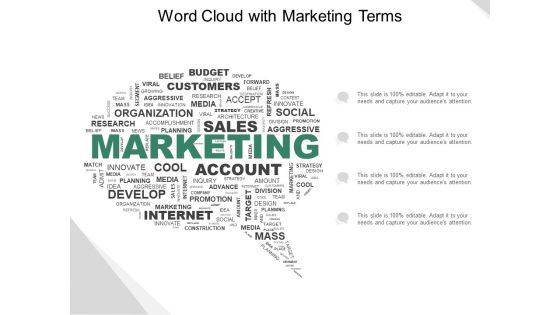 Word Cloud With Marketing Terms Ppt Powerpoint Presentation Infographic Template Professional