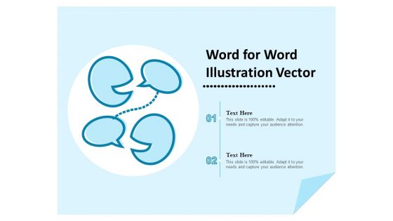 Word For Word Illustration Vector Ppt PowerPoint Presentation Inspiration Icons