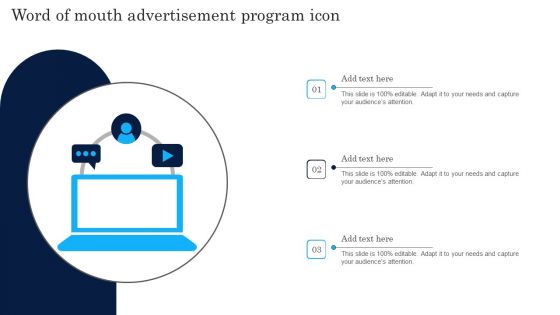 Word Of Mouth Advertisement Program Icon Download PDF