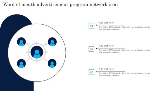 Word Of Mouth Advertisement Program Network Icon Mockup PDF