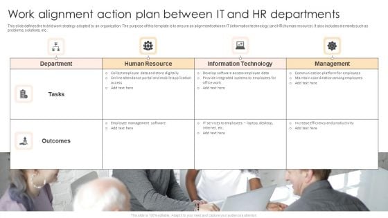 Work Alignment Action Plan Between IT And HR Departments Summary PDF